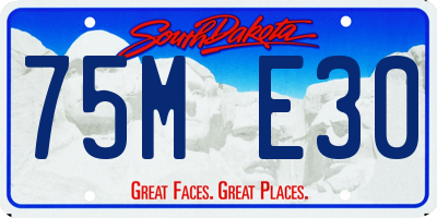 SD license plate 75ME30