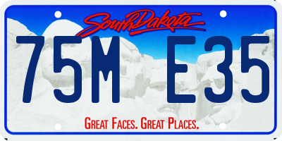 SD license plate 75ME35
