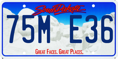 SD license plate 75ME36