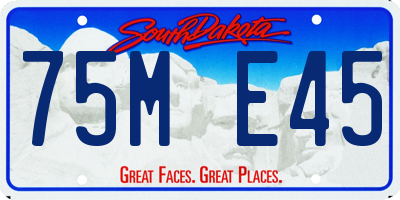 SD license plate 75ME45