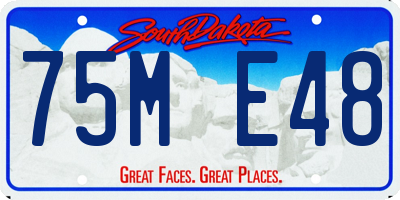 SD license plate 75ME48