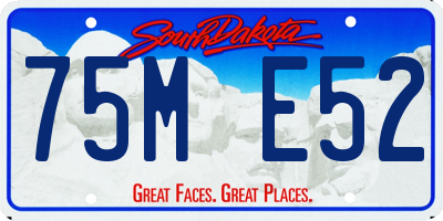 SD license plate 75ME52