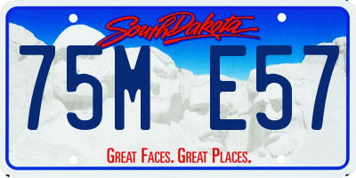 SD license plate 75ME57