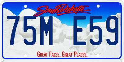 SD license plate 75ME59