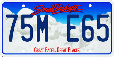 SD license plate 75ME65