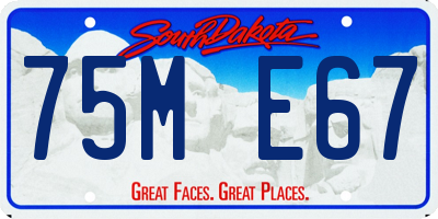 SD license plate 75ME67