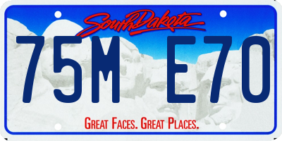 SD license plate 75ME70