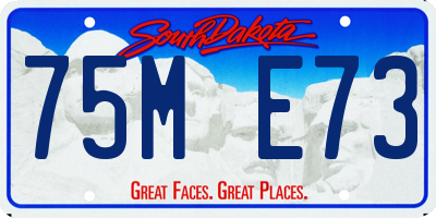 SD license plate 75ME73