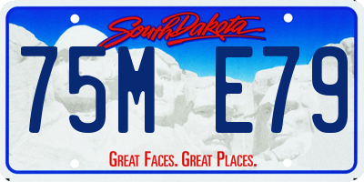 SD license plate 75ME79