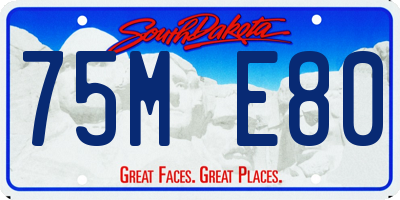 SD license plate 75ME80