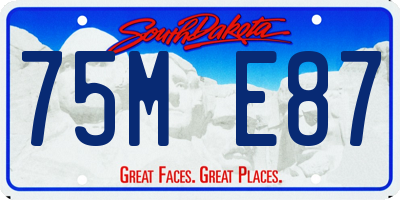 SD license plate 75ME87