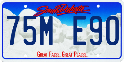 SD license plate 75ME90