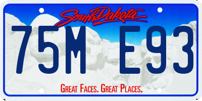 SD license plate 75ME93