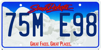 SD license plate 75ME98