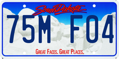 SD license plate 75MF04