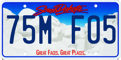 SD license plate 75MF05