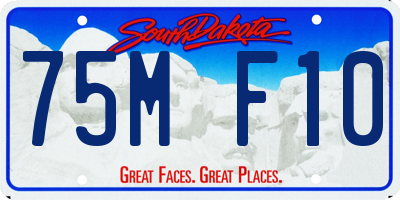 SD license plate 75MF10