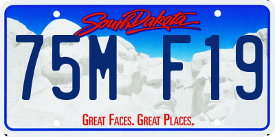 SD license plate 75MF19
