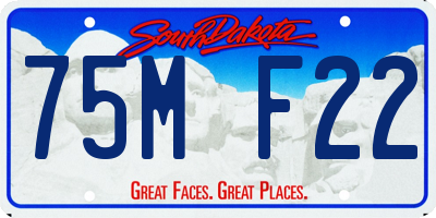 SD license plate 75MF22