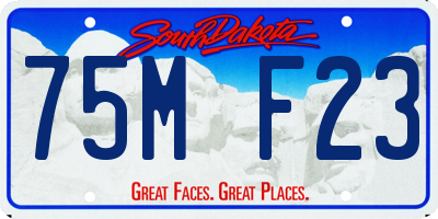 SD license plate 75MF23
