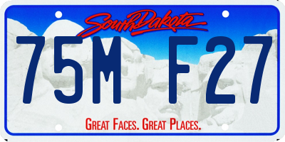 SD license plate 75MF27