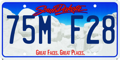 SD license plate 75MF28