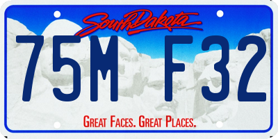 SD license plate 75MF32