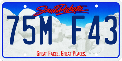 SD license plate 75MF43