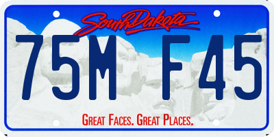 SD license plate 75MF45