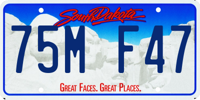 SD license plate 75MF47