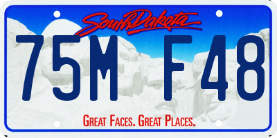 SD license plate 75MF48