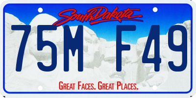 SD license plate 75MF49