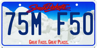 SD license plate 75MF50