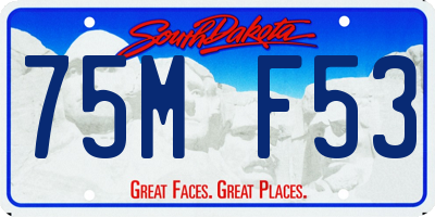 SD license plate 75MF53