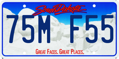 SD license plate 75MF55