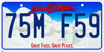SD license plate 75MF59