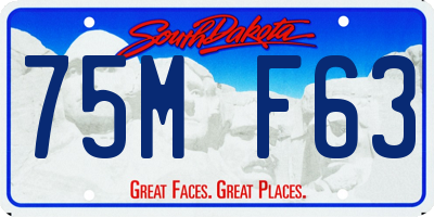 SD license plate 75MF63