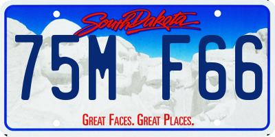 SD license plate 75MF66