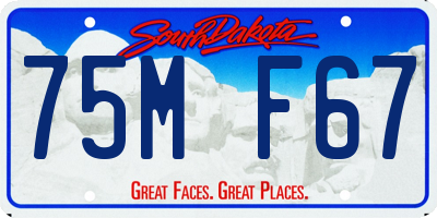 SD license plate 75MF67