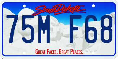 SD license plate 75MF68