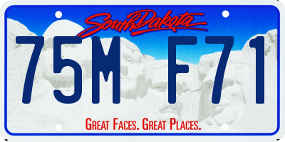 SD license plate 75MF71