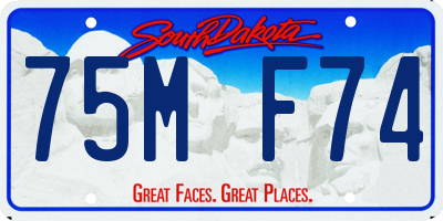 SD license plate 75MF74