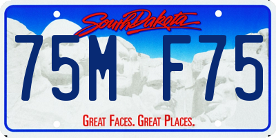 SD license plate 75MF75