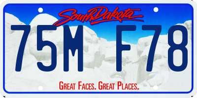 SD license plate 75MF78