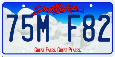 SD license plate 75MF82