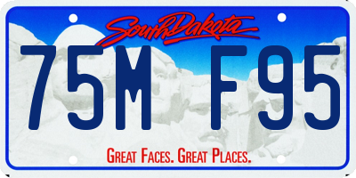 SD license plate 75MF95