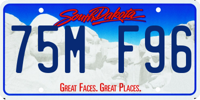 SD license plate 75MF96