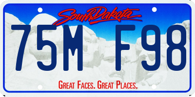 SD license plate 75MF98