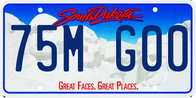 SD license plate 75MG00