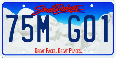 SD license plate 75MG01